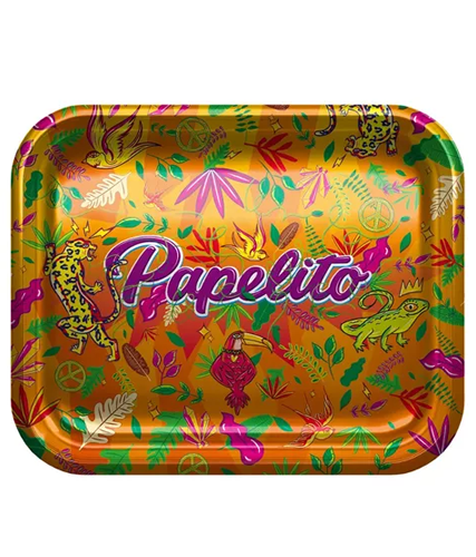 Bandeja de Fumo Metal - Papelito - Cor: Fauna Flora / Tamanho: P